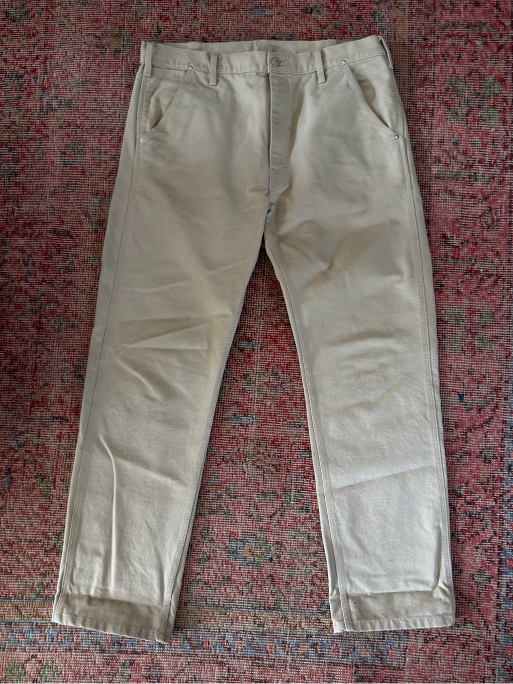 Buck Mason Full Saddle Canvas Pants (13.5oz) Size 36/34 Beige
